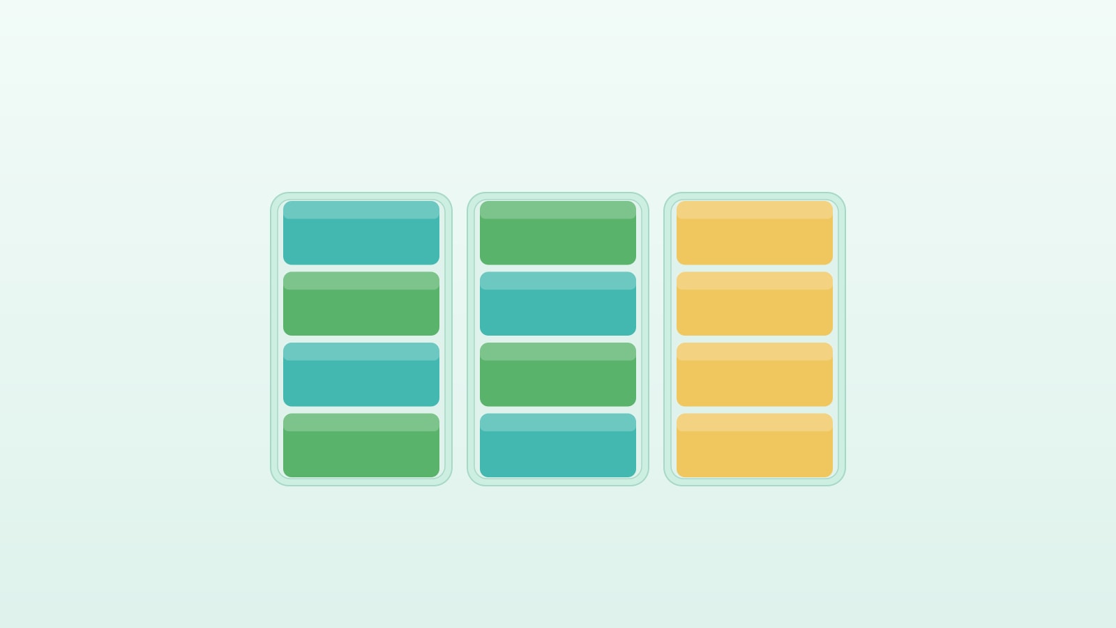Pocket Sort: лотки с посылками в мятном оформлении